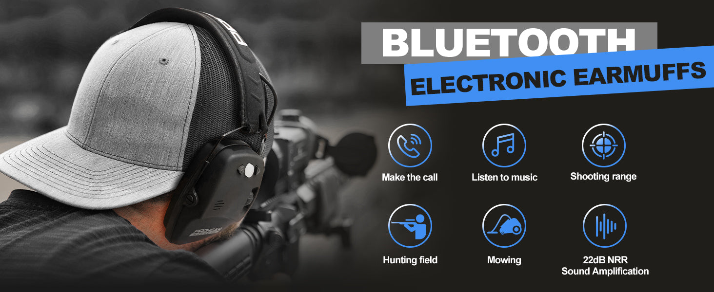 PROHEAR 030 2.0 Bluetooth Earmuffs – Rechargeable Comfort & Clarity for Loud Environments