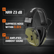 PROHEAR 026 Electronic Shooting Ear Protection, 4X Sound Amplification, NRR 23dB