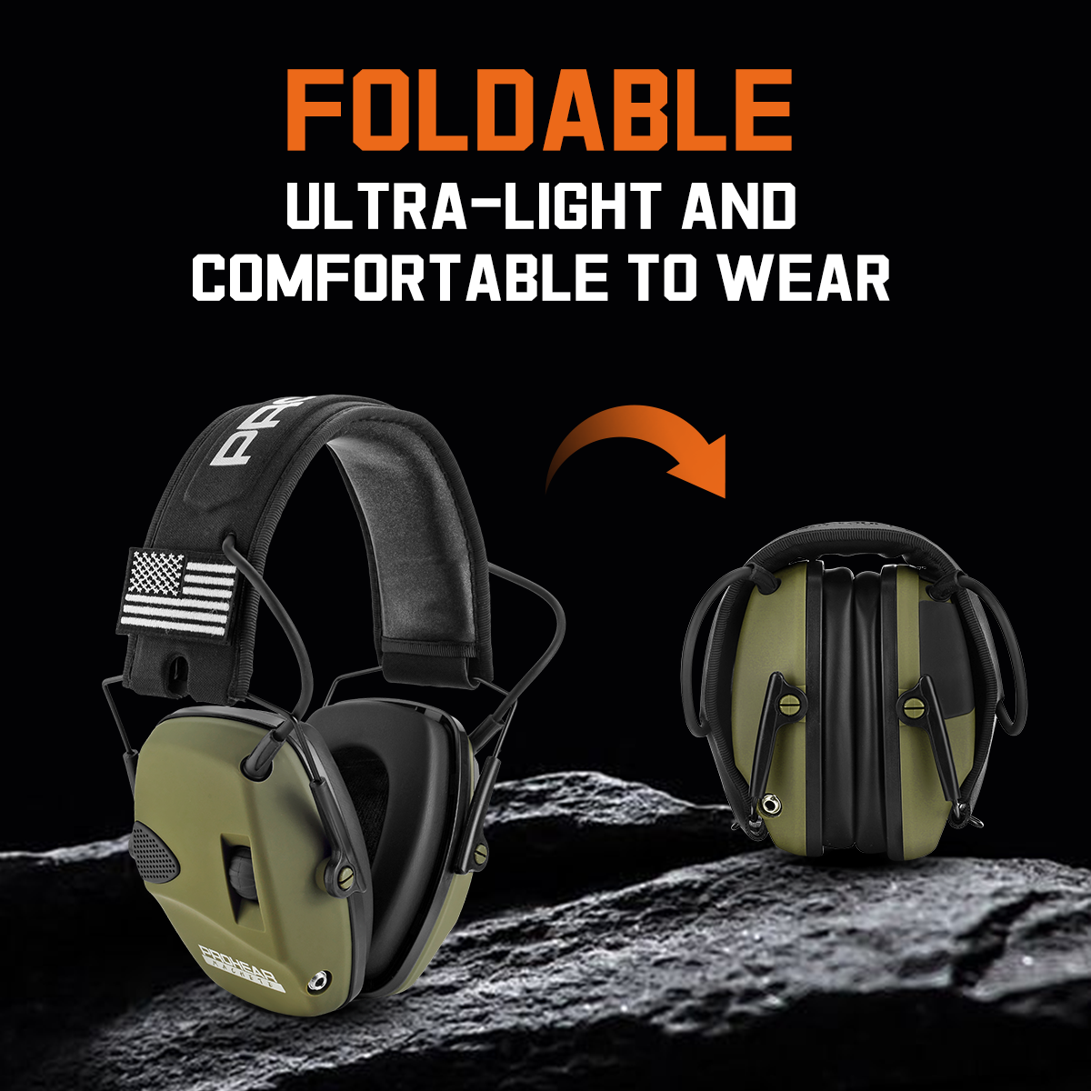 PROHEAR 026 Electronic Shooting Ear Protection, 4X Sound Amplification, NRR 23dB