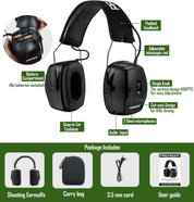 PROHEAR 056 electronic shooting noise reduction earmuffs, NRR 30dB, suitable for shooting noise reduction and hunting sound amplification