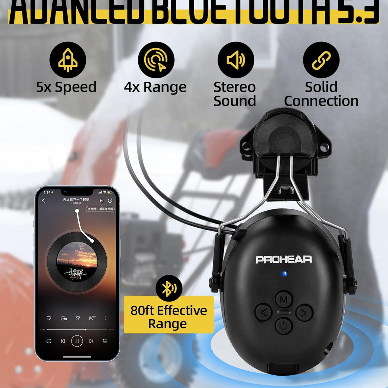 🔧 PROHEAR 037BR04 Hard Hat Bluetooth Hearing Protection