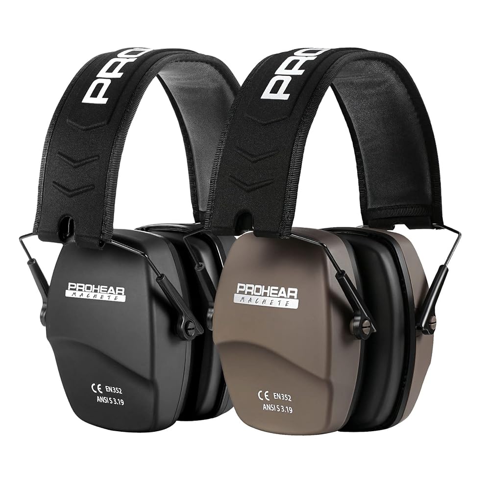 PROHEAR 016 shooting-specific noise reduction earmuffs, NRR 26dB, foldable, two-pack is more cost-effective