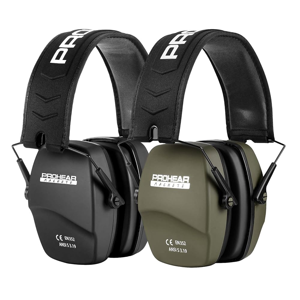 PROHEAR 016 shooting-specific noise reduction earmuffs, NRR 26dB, foldable, two-pack is more cost-effective