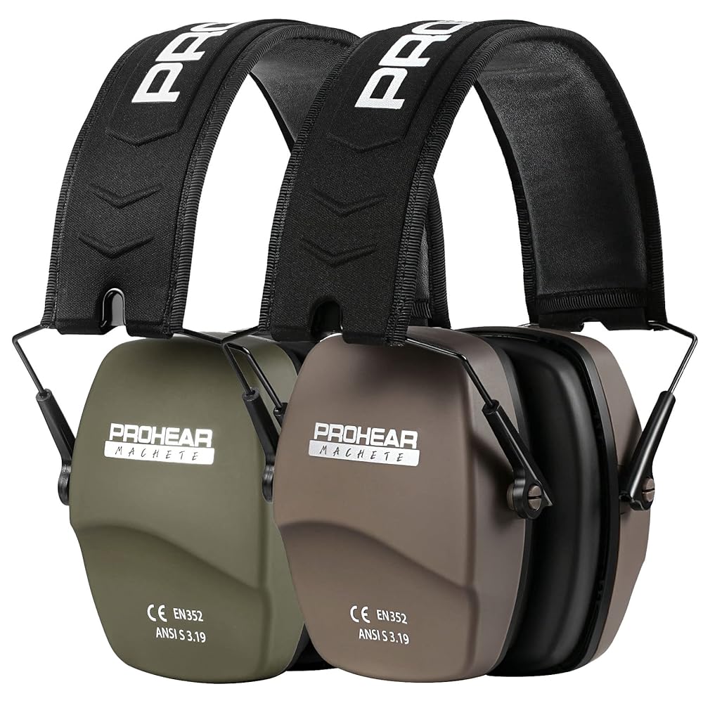 PROHEAR 016 shooting-specific noise reduction earmuffs, NRR 26dB, foldable, two-pack is more cost-effective
