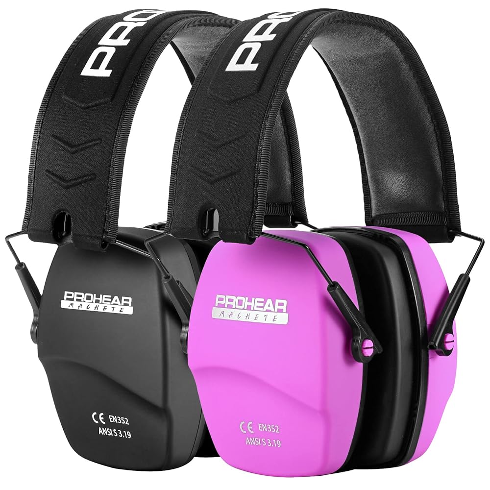 PROHEAR 016 shooting-specific noise reduction earmuffs, NRR 26dB, foldable, two-pack is more cost-effective