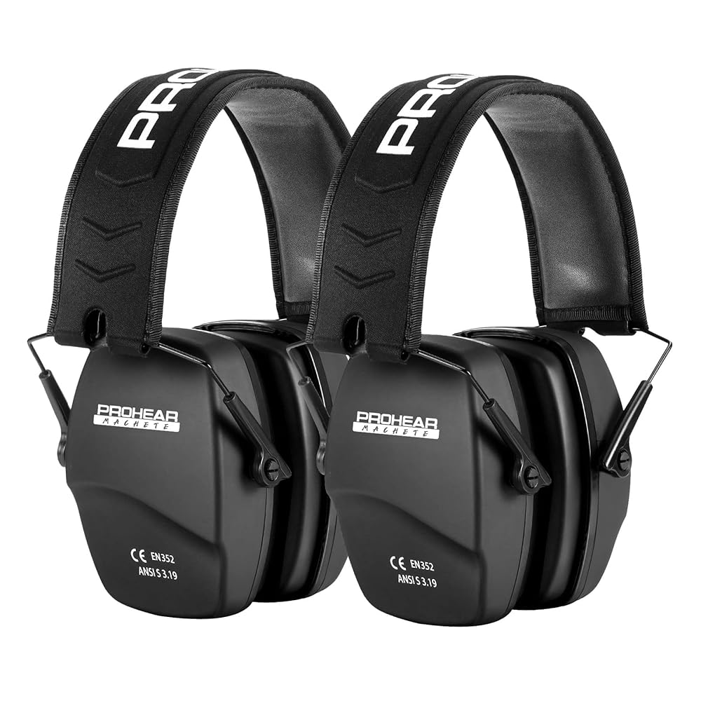 PROHEAR 016 shooting-specific noise reduction earmuffs, NRR 26dB, foldable, two-pack is more cost-effective