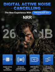 PROHEAR 031 Shooting Ear Protection | 26dB NRR Electronic Muffs