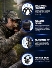 PROHEAR 031 Shooting Ear Protection | 26dB NRR Electronic Muffs