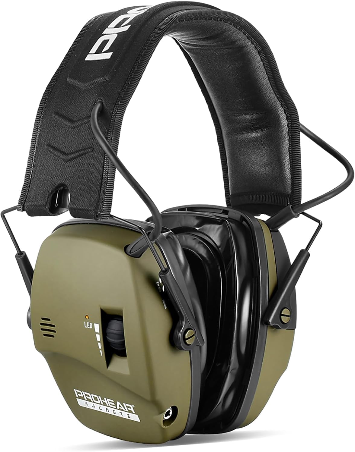 PROHEAR 036 Electronic Shooting Noise Reduction Earmuffs, Indicator Light, 5x Sound Amplification, 23dB NRR, Suitable for Shooting and Hunting