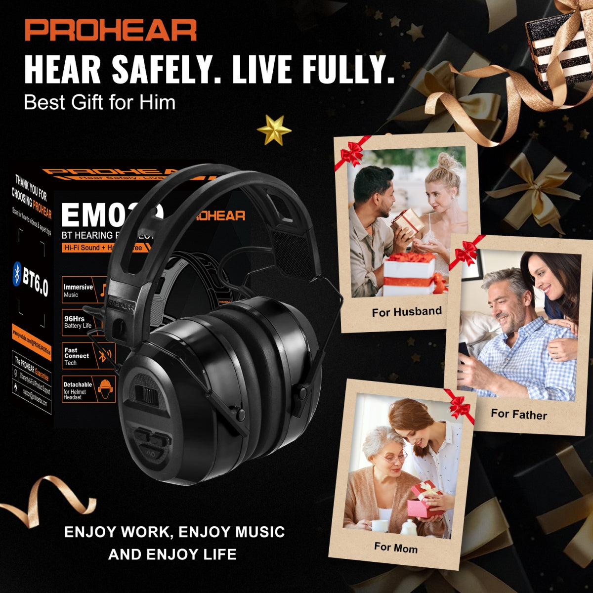 PROHEAR 039 Bluetooth Hearing Protection Earmuffs