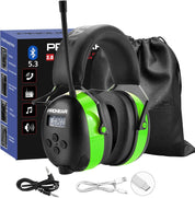 PROHEAR 033 2.0 safety protection noise reduction earmuffs, 5.4 Bluetooth, AM FM radio headset, with rechargeable 2000 mAH battery, suitable for mowing, lawn mowing and other labor protection scenes