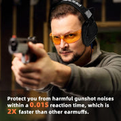 PROHEAR 026 Electronic Shooting Ear Protection – 4X Sound Amplification, NRR 23dB Hunting Ear Muffs