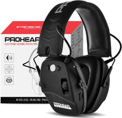 PROHEAR 035 Bluetooth Rechargeable Shooting Earmuffs, 2000mAh Large Capacity, Ultra-thin Noise Cancelling Earmuffs, NRR 22dB, Suitable for Hunting and Tactical Shooting Ranges