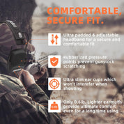 PROHEAR 026 Electronic Shooting Ear Protection – 4X Sound Amplification, NRR 23dB Hunting Ear Muffs