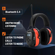 PROHEAR 033 2.0 safety earmuffs, 5.4 Bluetooth, AM FM radio headset