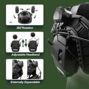 PROHEAR 026 BR04, suitable for helmet shooting earmuffs, NRR 23dB noise reduction hearing protection, 4 times sound amplification