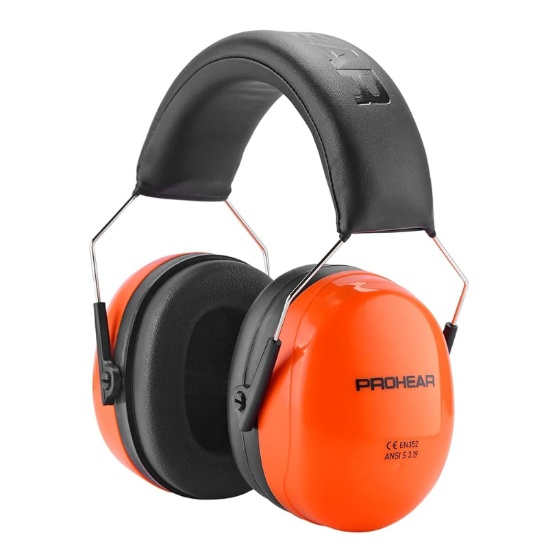 PROHEAR 012 Noise Reduction Earmuffs, 28dB Noise Isolation Earmuffs for Mowing and Shooting Range, Available in Orange and Black