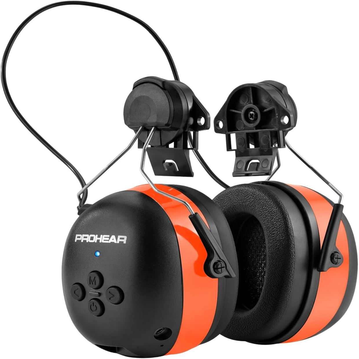 PROHEAR Electronic Bluetooth Hearing Protection Earmuffs (with adapter) for 3M H-700 Hard Hats, DEWALT Hard Hats for Mowing and Construction