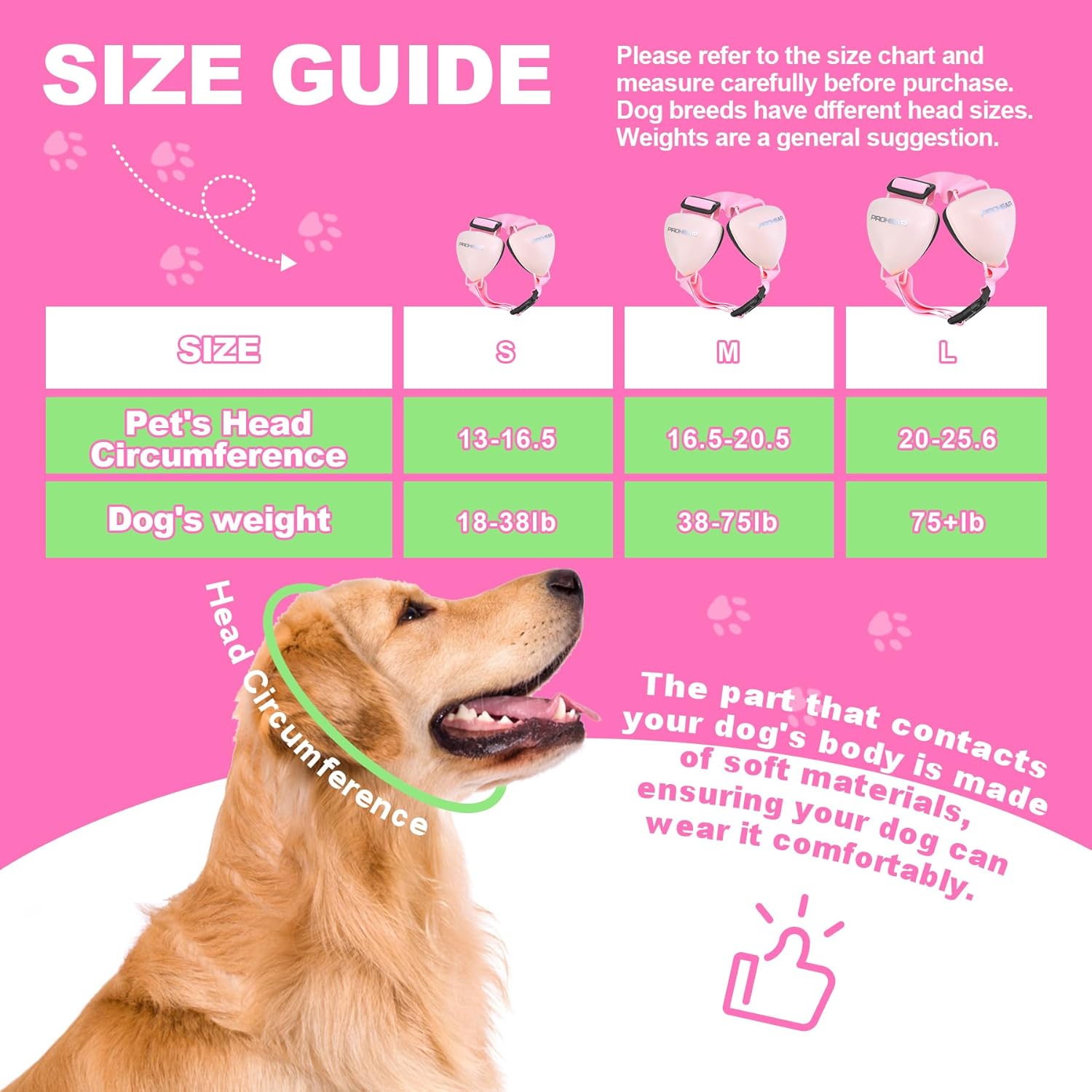 [NEW]PROHEAR Adjustable Noise Reduction Dog Earmuffs, NRR28dB, Fireworks Noise Protection/Summer Lightning/Shooting Range Noise. Protect your pet