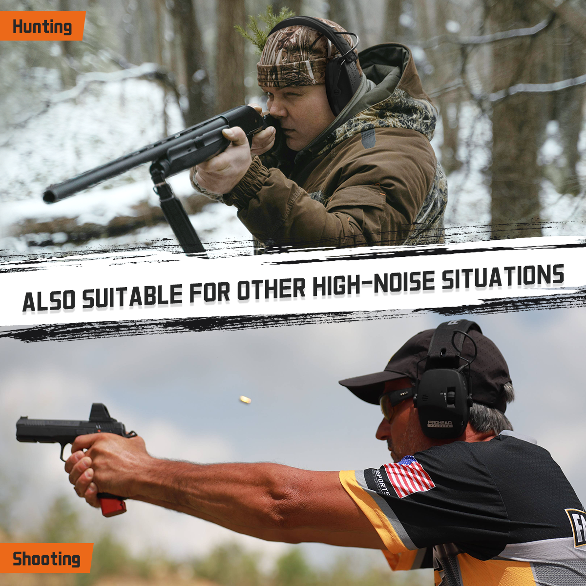 PROHEAR 036 Electronic Shooting Ear Protection, 5X Sound Amplification