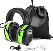 PROHEAR 033 2.0 safety protection noise reduction earmuffs, 5.4 Bluetooth, AM FM radio headset, with rechargeable 2000 mAH battery, suitable for mowing, lawn mowing and other labor protection scenes