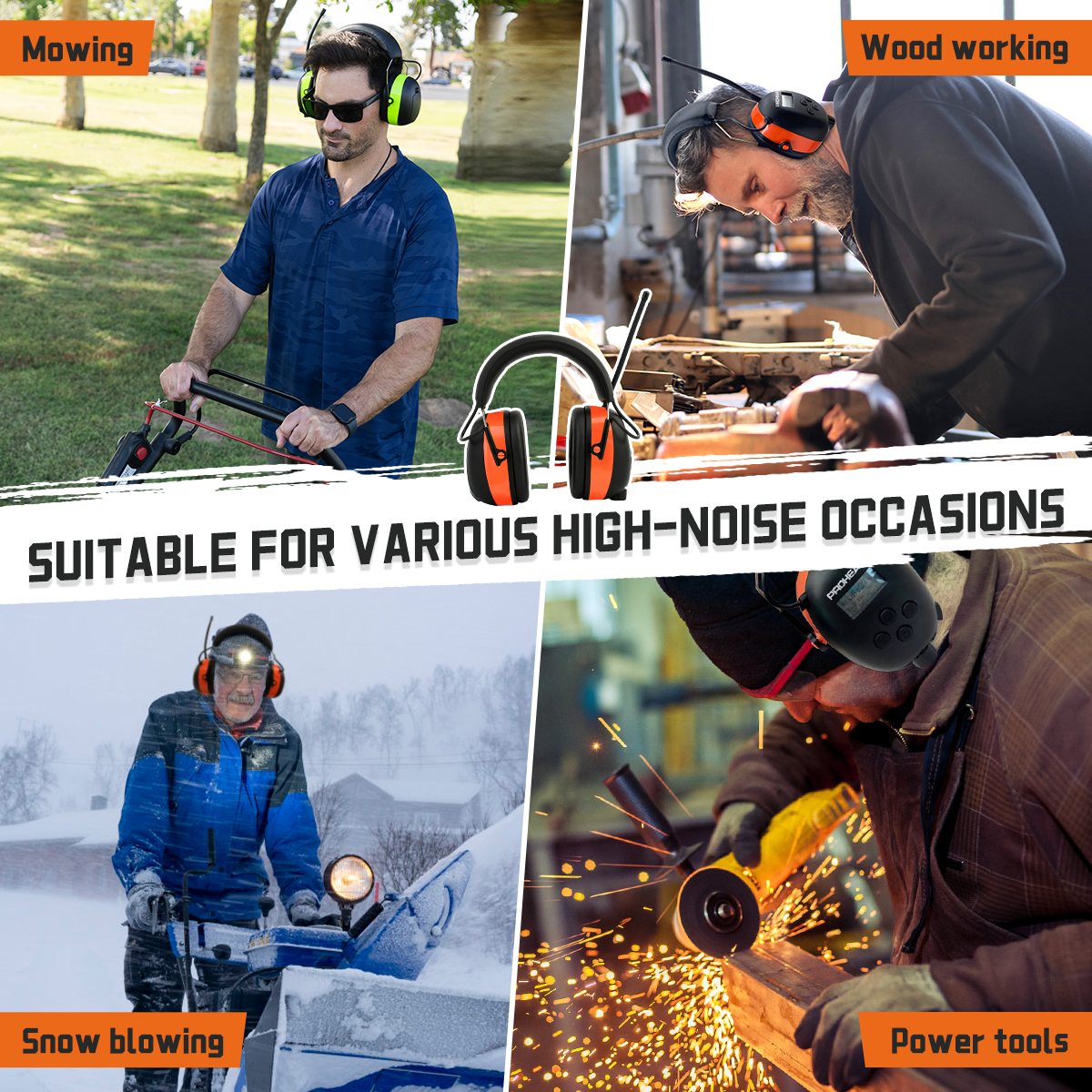 PROHEAR 033 2.0 safety earmuffs, 5.4 Bluetooth, AM FM radio headset