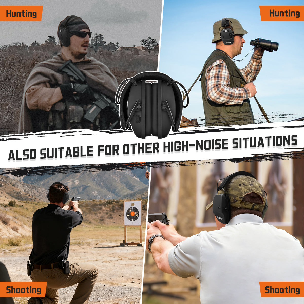 PROHEAR 035 Bluetooth Rechargeable Shooting Ear Protection, Slim Noise Cancelling Earmuffs