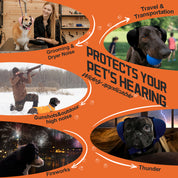 PROHEAR Adjustable Noise Reduction Dog Earmuffs, NRR28dB, Fireworks Noise Protection/Summer Lightning/Shooting Range Noise