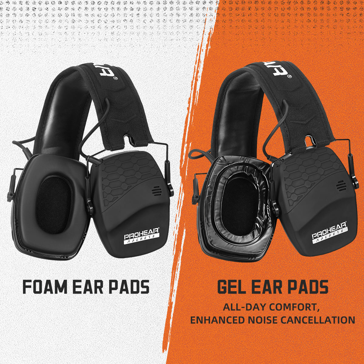 PROHEAR 035 Bluetooth Rechargeable Shooting Ear Protection, Slim Noise Cancelling Earmuffs