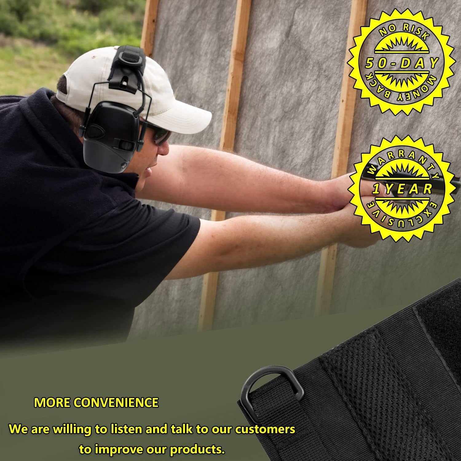 PROHEAR HC01 Headset Cover Tactical Advanced Earmuffs Modular Cover Fit for 3M WorkTunes Peltor Howard Leight Impact Walkers Razor