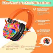 PROHEAR 032 Kids Ear Protection – Graffiti Series Noise Cancelling Ear Muffs, 25dB NRR for children with Autism