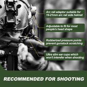 PROHEAR 026 BR04, suitable for helmet shooting earmuffs, NRR 23dB noise reduction hearing protection, 4 times sound amplification