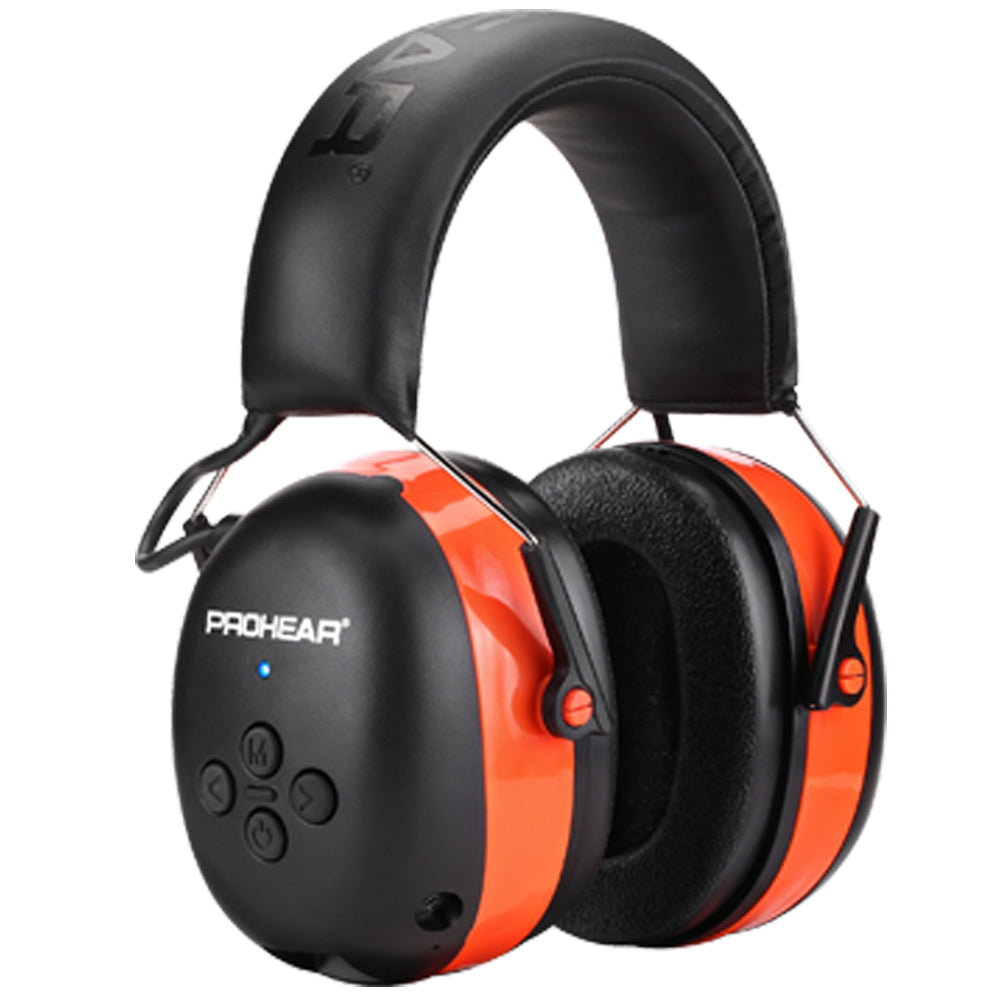 PROHEAR 037 Bluetooth 5.3 Safety Ear Muffs – 25dB NNR Hearing Protection, 120H Battery for Mowing & Work