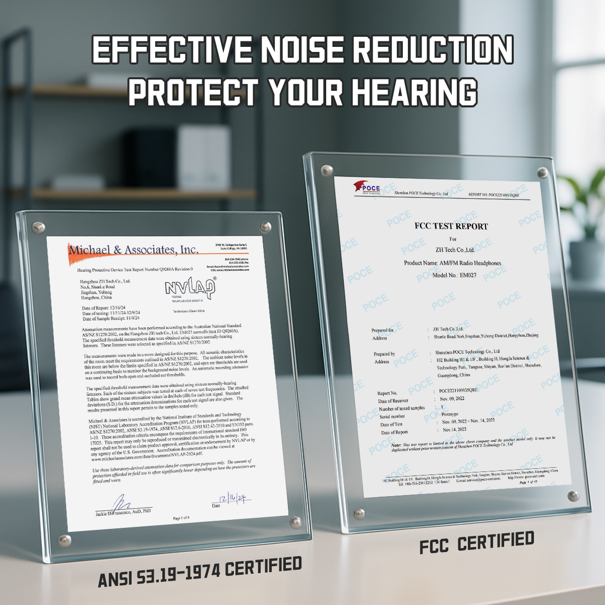 PROHEAR 027 AM FM Radio Headphones, 25dB NRR, effective noise reduction