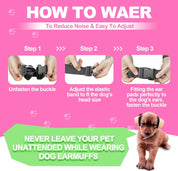 [NEW]PROHEAR Adjustable Noise Reduction Dog Earmuffs, NRR28dB, Fireworks Noise Protection/Summer Lightning/Shooting Range Noise. Protect your pet