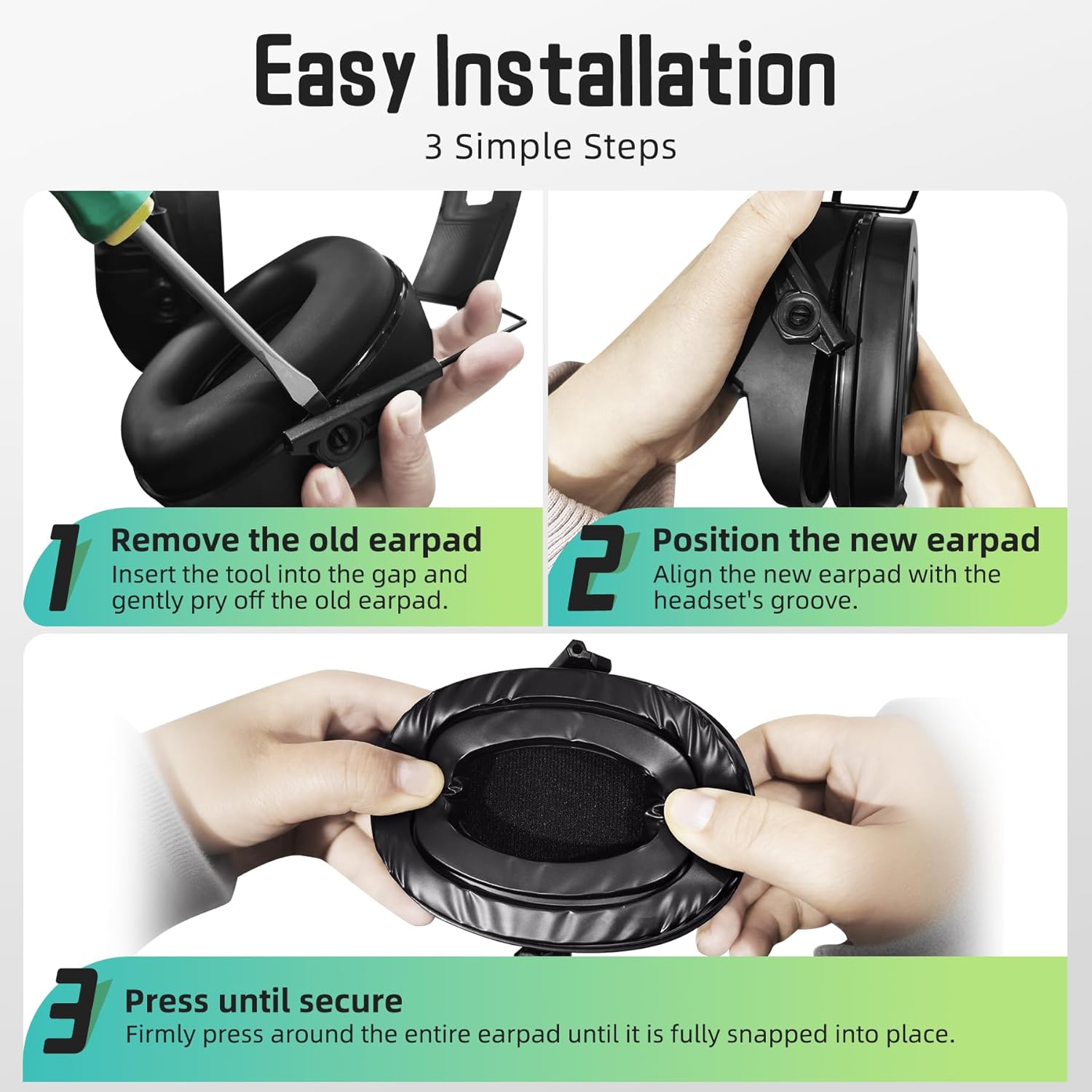 GEP07 Gel Earpads for Walker's FireMax&Recon Digital earmuffs