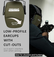 PROHEAR 016 shooting-specific noise reduction earmuffs, NRR 26dB, foldable, two-pack is more cost-effective