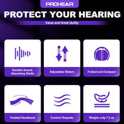 PROHEAR 038 Mowing Special Noise-proof Earmuffs, NRR 28dB, Suitable for Mowing, Shooting, Carpentry, Snow Shoveling, etc.