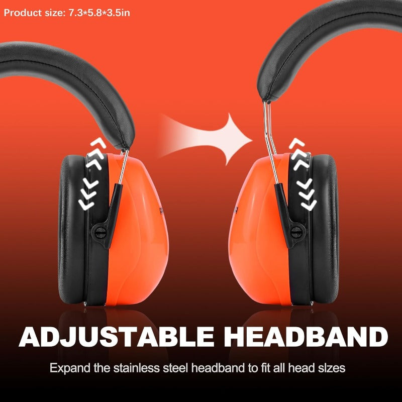 PROHEAR 012 Noise Reduction Earmuffs, 28dB Noise Isolation Earmuffs for Mowing and Shooting Range, Available in Orange and Black