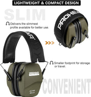 PROHEAR 016 shooting-specific noise reduction earmuffs, NRR 26dB, foldable, two-pack is more cost-effective