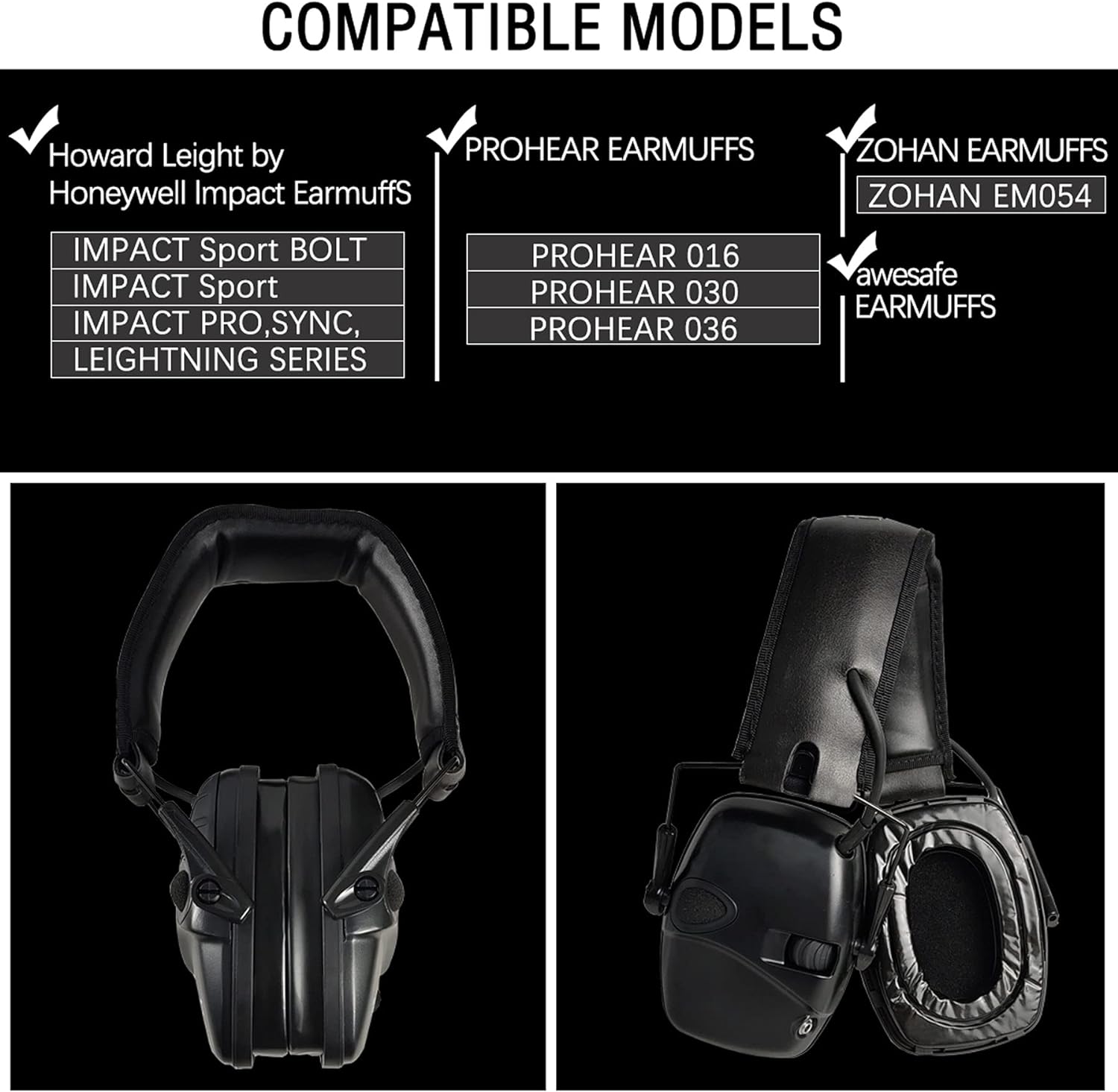 PROHEAR GEP02 Gel Ear Pads for Howard Leight by Honeywell Impact Sport Pro Sync Leightning Earmuffs