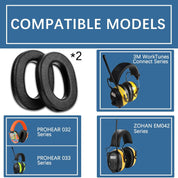 PROHEAR FEP01 Replacement Foam Ear Pads (Upgraded) for PROHEAR （037,027,033）,3M WorkTunes Connect(90543, 90544, 90542, 90541,90507), ZOHAN EM042