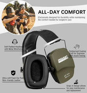PROHEAR 016 shooting-specific noise reduction earmuffs, NRR 26dB, foldable, two-pack is more cost-effective