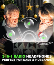 PROHEAR 033 2.0 safety protection noise reduction earmuffs, 5.4 Bluetooth, AM FM radio headset, with rechargeable 2000 mAH battery, suitable for mowing, lawn mowing and other labor protection scenes
