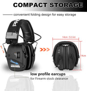 PROHEAR 036 Electronic Shooting Noise Reduction Earmuffs, Indicator Light, 5x Sound Amplification, 23dB NRR, Suitable for Shooting and Hunting
