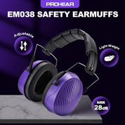 PROHEAR 038 Mowing Special Noise-proof Earmuffs, NRR 28dB, Suitable for Mowing, Shooting, Carpentry, Snow Shoveling, etc.