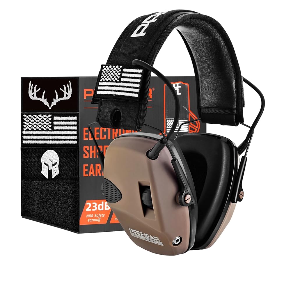 PROHEAR 026 Electronic Shooting Ear Protection – 4X Sound Amplification, NRR 23dB Hunting Ear Muffs