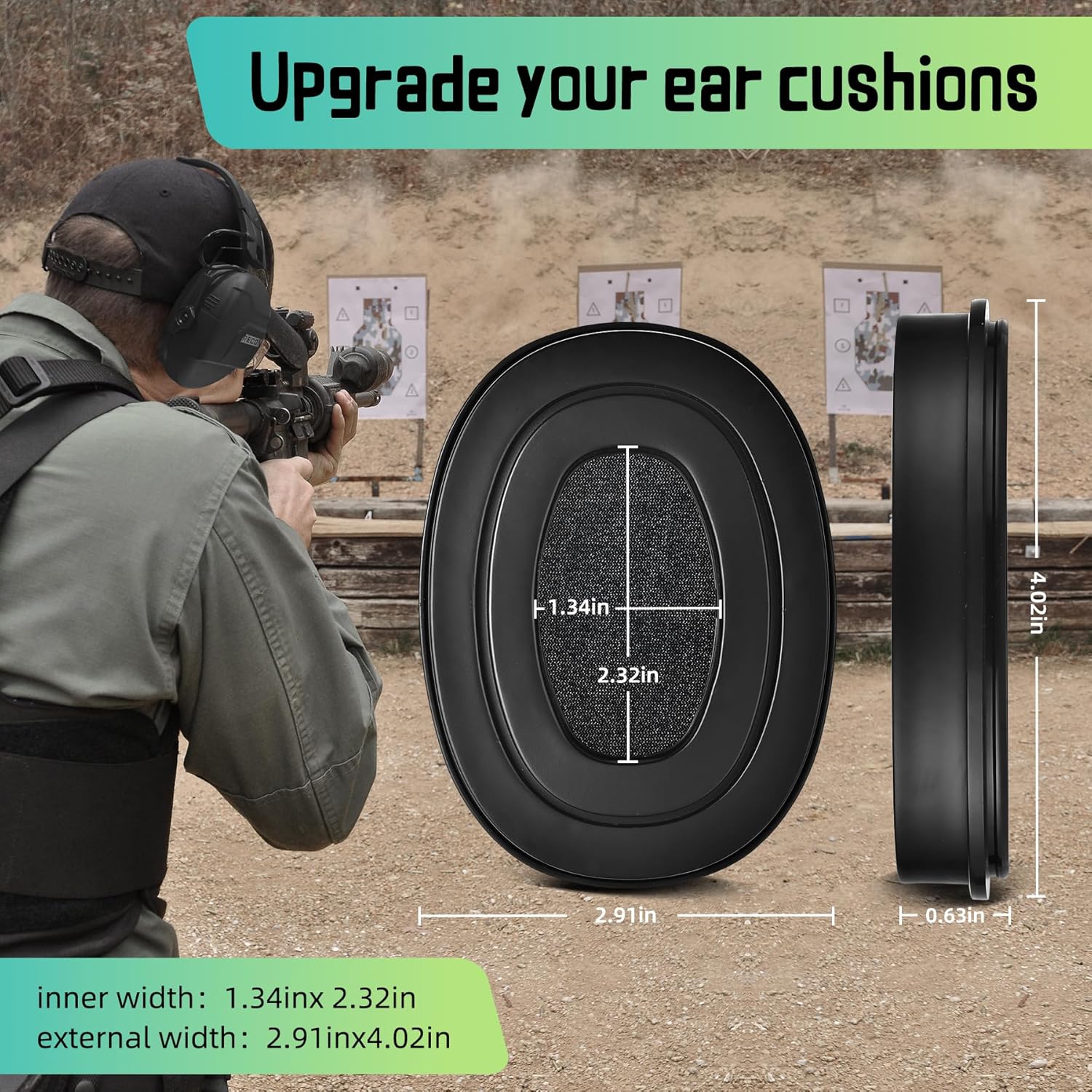 GEP07 Gel Earpads for Walker's FireMax&Recon Digital earmuffs