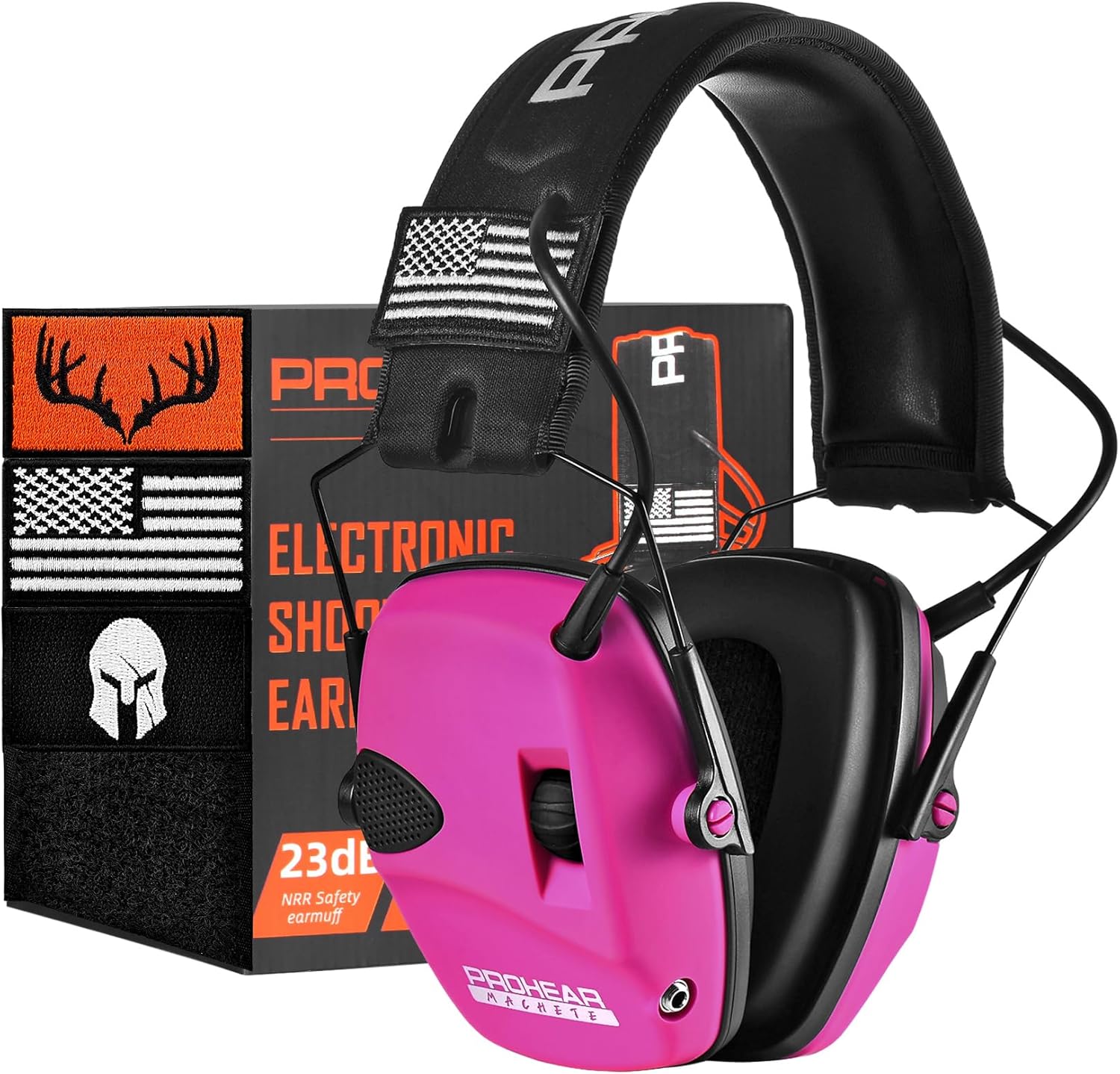 PROHEAR 026 Electronic Shooting Ear Protection – 4X Sound Amplification, NRR 23dB Hunting Ear Muffs