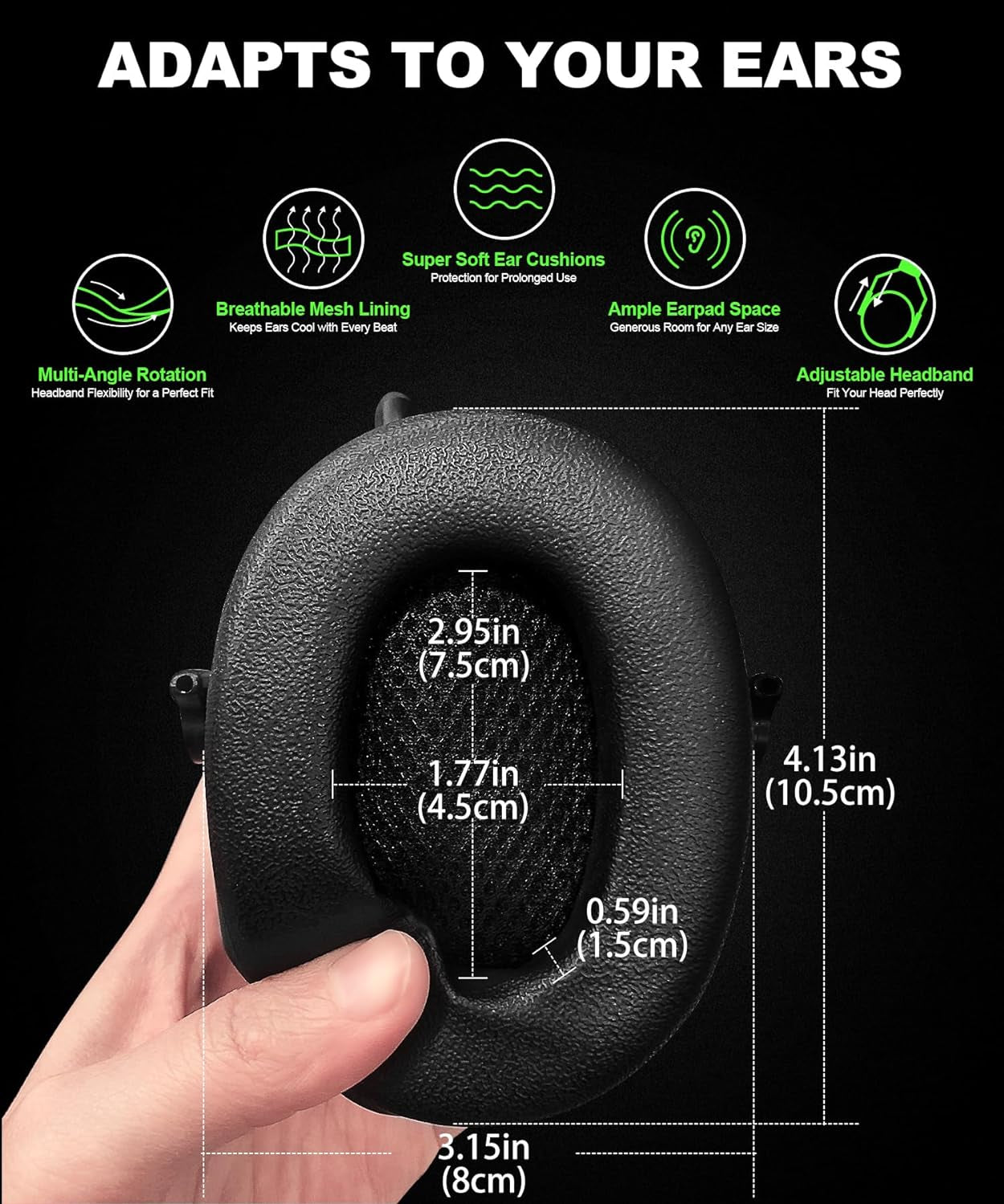 PROHEAR 033 2.0 safety protection noise reduction earmuffs, 5.4 Bluetooth, AM FM radio headset, with rechargeable 2000 mAH battery, suitable for mowing, lawn mowing and other labor protection scenes
